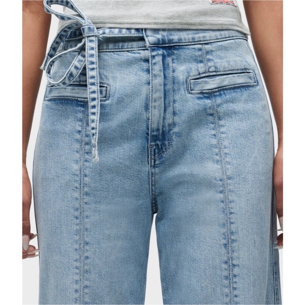 HUDSON TIE WAIST PINTUCKED JEANS SIZE 27 EUC - Picture 2 of 8
